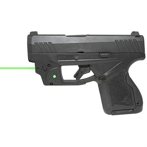 Il laser verde E SERIES™ di VIRIDIAN per Taurus GX4/GX4XL offre installazione facile, autonomia di 60 min, portata fino a 100 yard e regolazione semplice.
