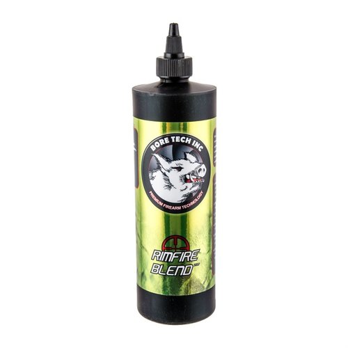 RIM FIRE BLEND di BORE TECH è un solvente avanzato che rimuove rapidamente piombo e carbonio, lasciando una pellicola protettiva contro la corrosione.