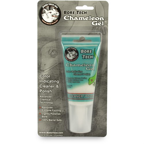 Il CHAMELEON GEL di BORE TECH è un detergente/polish che cambia colore per indicare il tipo di residuo nel tuo canna, garantendo una pulizia completa e sicura.