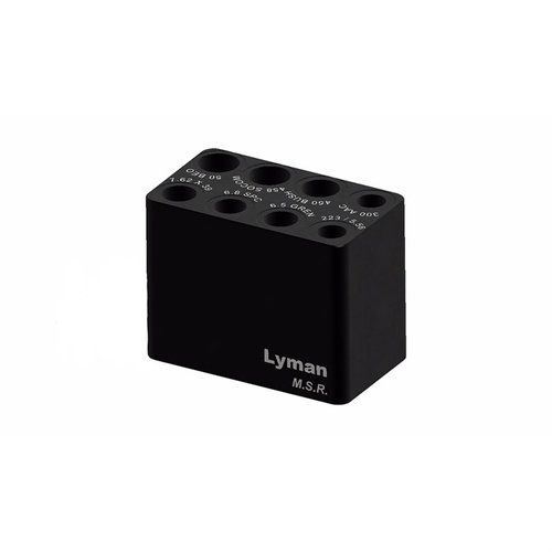 Controlla la qualità delle tue munizioni MSR con il Lyman MSR Aluminum Ammo Checker, realizzato in alluminio 6061-T6 per una verifica rapida e sicura.