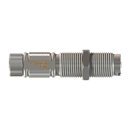 Il die decapping universale Lyman, con sistema a molla, espelle sempre il primer con forza, ideale per presse automatizzate e calibro 22-45.