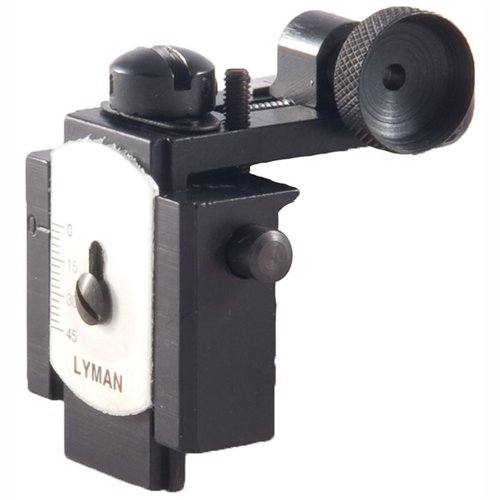 Mirino Lyman Model 66 LA per Marlin 336, robusto e preciso, con regolazioni rapide e clic udibili, per un'ottima visibilità e ritorno immediato a zero.