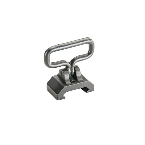 L'AR-15/M16 Rail Sling Adapter di ERGO GRIPS offre un attacco sicuro su rail Picatinny o Weaver, con un girello silenzioso e robusto che previene l'usura della sling.