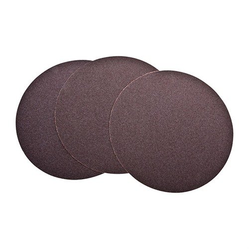 Dischi di levigatura 12" (30,5 cm) 36 grit, aderiscono meglio, durano di più e si cambiano facilmente, senza pulizia tra i cambi di grana. Perfetti per metallo e legno.