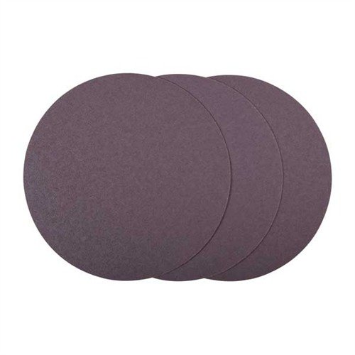 Dischi abrasivi da 12" (30.5cm) 60 grit, facili da cambiare, senza incollaggio, durata prolungata e prestazioni superiori per finiture metalliche e legno.