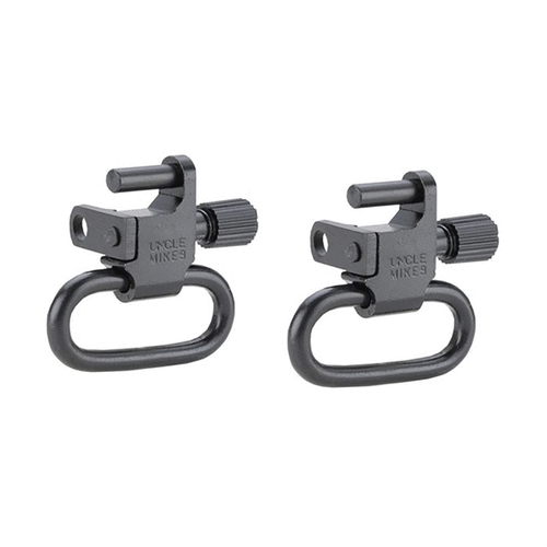 I QUICK DETACH SWIVELS di Uncle Mike's offrono un design Super Swivel sicuro e facile da staccare, ideale per slings da 1" e 1½". Sicurezza garantita!