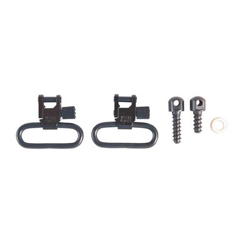 Il set di swivel 115 RGS di UNCLE MIKES offre anelli da 1" e 1-1/4", compatibile con numerosi fucili per una facile installazione e utilizzo.