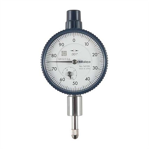 Il Mitutoyo Series 1 1410S è un indicatore a quadrante di precisione, con intervalli di 0.001" e una gamma di 0.25", ideale per misurazioni precise di oggetti piccoli.