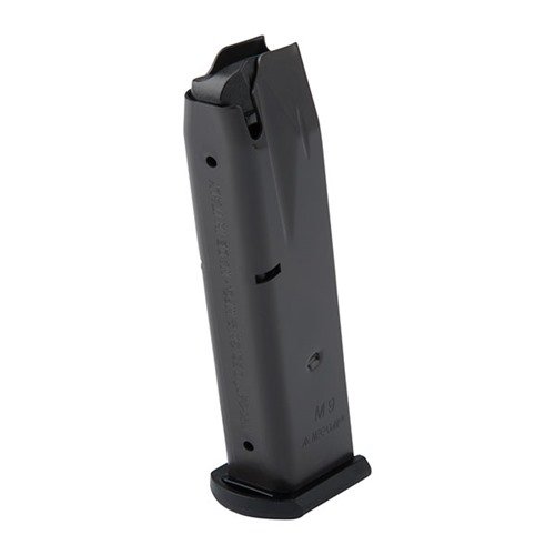 Aumenta la capacità con i caricatori MEC-GAR per Beretta 92FS e M9, realizzati in acciaio temprato con rivestimento anti-frizione per un funzionamento senza inceppamenti.