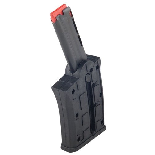 Il caricatore MOSSBERG 715T da 25 colpi in calibro .22LR offre affidabilità e capacità elevate, realizzato in polimero nero per una durata eccezionale.