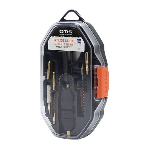 Il PATRIOT Series Rifle Kit di Otis offre tutto il necessario per la manutenzione delle armi, pulendo efficacemente da Breech-to-Muzzle® con un innovativo strumento T-handle.