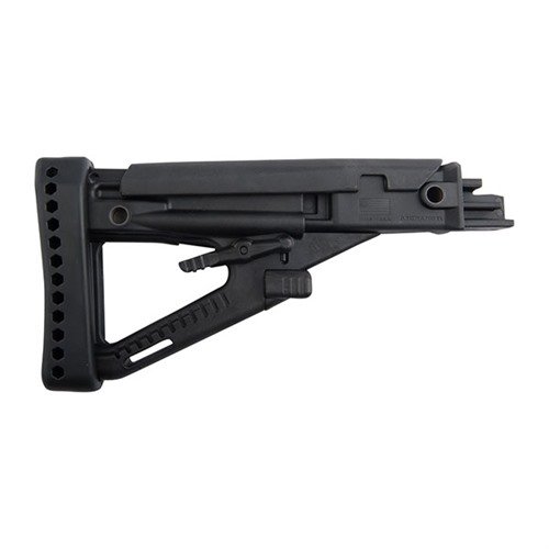 Il butt-stock regolabile AA123 Archangel OPFOR® per AK offre una regolazione a 4 posizioni, supporto per slitta QD e un'ottima visibilità con mirini.