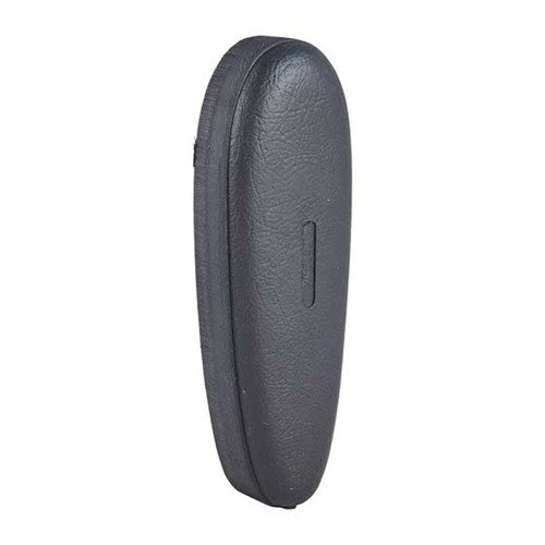 I pad in pelle nera OLD ENGLISH di PACHMAYR offrono eleganza e comfort per armi di pregio, con bordi arrotondati e base nera solida senza linea bianca.