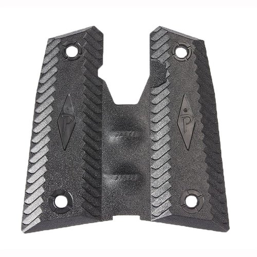 Il 1911 DIAMOND PRO GRIP di PACHMAYR offre comfort e controllo eccezionali, con scanalature per le dita e un design moderno, compatibile con tutte le sicurezze ambidestre.