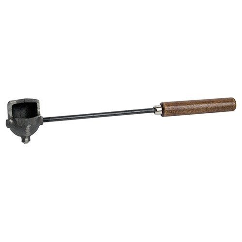 Il LEAD DIPPER RCBS offre una grande capacità per una facile raccolta e mescolatura, con un beccuccio sagomato per adattarsi ai fori di sprue e un'impugnatura in legno solido.