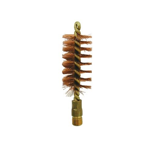 La spazzola per canne di fucile Dewey presenta setole in bronzo e un nucleo in ottone, compatibile con aste Dewey per una pulizia efficace.