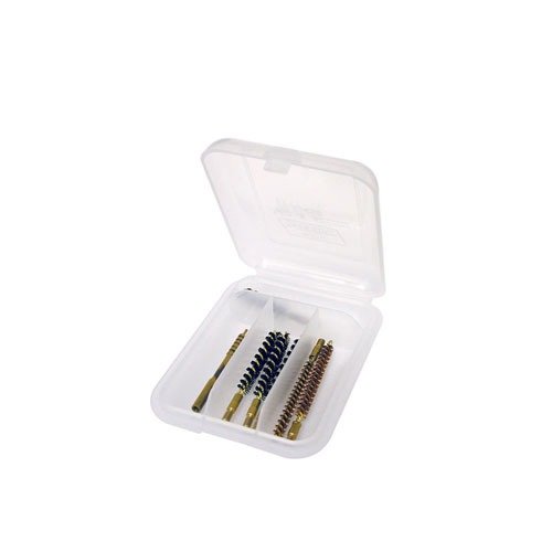 La JAG AND BRUSH BOX di MTM mantiene jags, spazzole e adattatori organizzati e facilmente accessibili, realizzata in polipropilene trasparente resistente ai solventi.