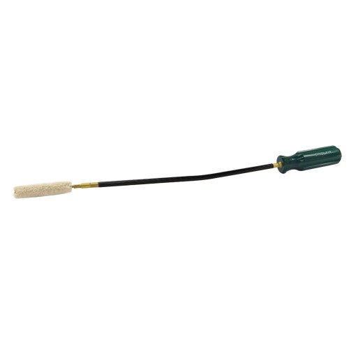 Il Flexible Chamber Swab Tool di Sinclair International consente una pulizia facile e senza smontare il fucile, compatibile con accessori 8-32 e manico confortevole.