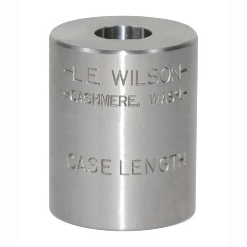 Il WILSON CASE LENGTH GAGE è un cilindro non regolabile progettato per controllare la lunghezza delle munizioni, garantendo che siano entro i limiti di tolleranza.