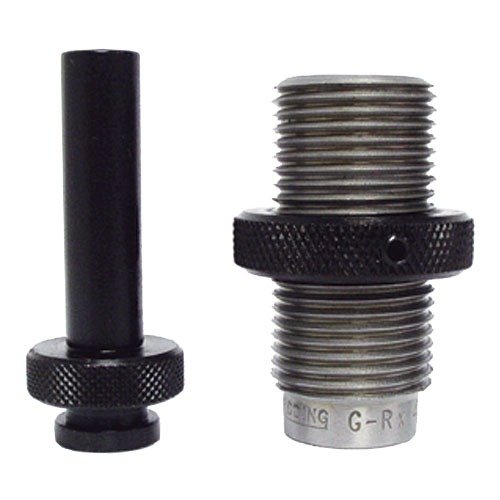 Il Redding GRX Push Thru Base Sizing Die elimina completamente le protuberanze alla base del bossolo 40 S&W, ripristinando la brass per un uso sicuro.