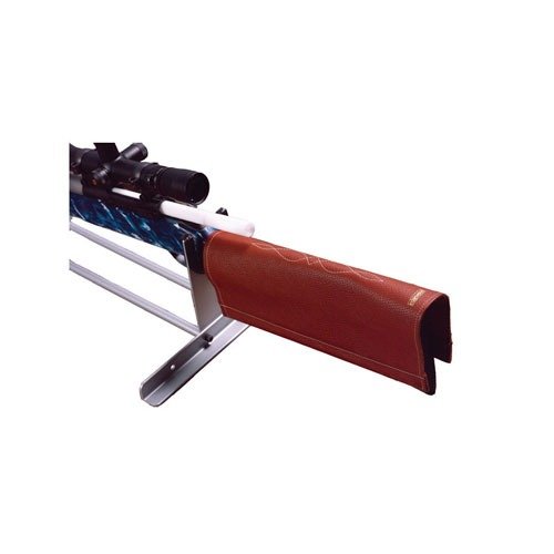 Il Edgewood Stock Protector è una copertura in pelle di alta qualità per il calcio del fucile, protegge da solventi e oli durante la pulizia, con barre in acciaio per una tenuta sicura.