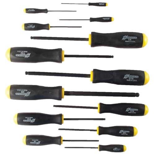 Gli cacciaviti Bondhus Balldriver rendono il lavoro con i fasteners esagonali più veloce e semplice, con manici ergonomici e codifica colore per metrico/standard.