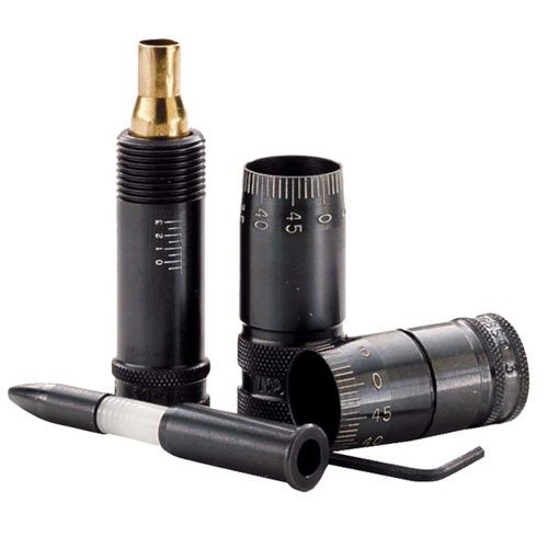 Il Precision Mic Cartridge Headspace Tool di RCBS consente una regolazione precisa dei dies di sizing, garantendo una misurazione accurata del shoulder bump e includendo un attrezzo per la profondità di caricamento.