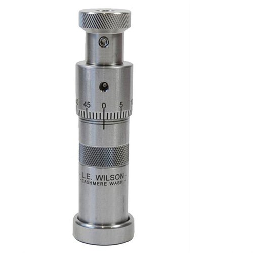 I dies L.E. Wilson Micrometer Top assicurano una precisione eccezionale nella profondità di caricamento, realizzati in acciaio inossidabile e facili da usare.