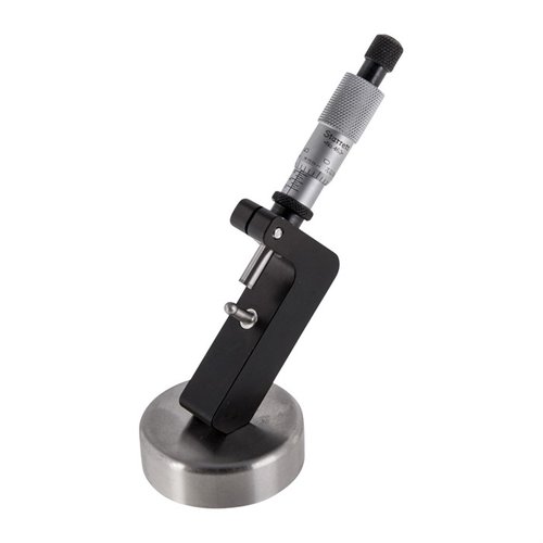 Il micrometro Sinclair Case Neck misura con precisione lo spessore delle pareti delle bossoli, con testa Starrett e regolazioni personalizzabili per risultati ottimali.