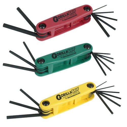 Il set di chiavi Bondhus Gorilla Grip® offre manici ergonomici, design pieghevole e una gamma completa di chiavi metriche, SAE e Torx per un uso versatile e duraturo.