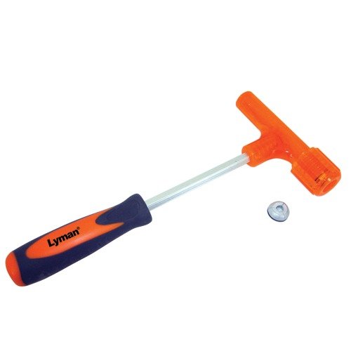 Il Lyman Magnum Inertia Bullet Puller rimuove proiettili da cartucce cariche senza danneggiare il bossolo o il proiettile, con impugnatura ergonomica per una presa sicura.