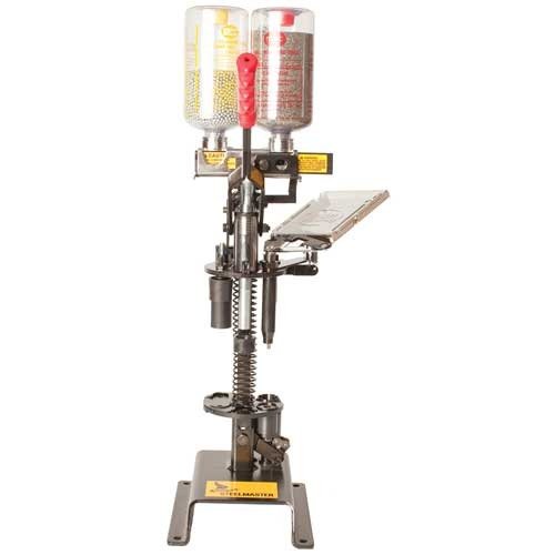 La MEC Steelmaster è l'unica pressa per cartucce progettata per caricare cartucce in acciaio e piombo, con stazione di ridimensionamento avanzata e alimentatore di primer E-Z Prime.
