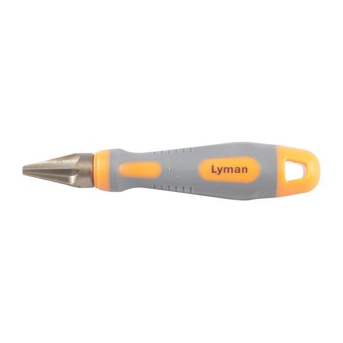 Strumento speciale VLD Chamfer/Reamer Tool di LYMAN per rimuovere i bordi taglienti, garantendo precisione e protezione per i proiettili VLD con manico ergonomico.
