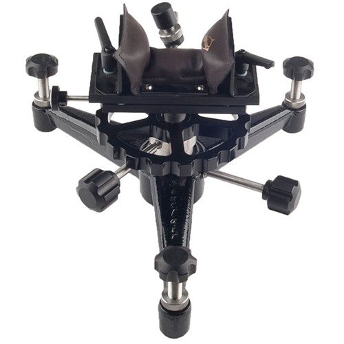 Il WINDAGE HEAVY VARMINT REST offre regolazioni rapide per ogni tipo di forend, compatibilità con sacchetti Protektor/Edgewood e movimenti orizzontali per il tiro competitivo.