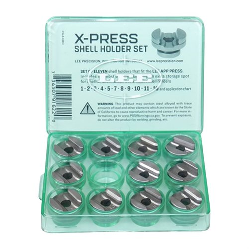 Il set di X-PRESS SHELLHOLDER di LEE PRECISION include 11 porta-munizioni popolari per oltre 115 cartucce, ottimizzando la tua esperienza di ricarica.