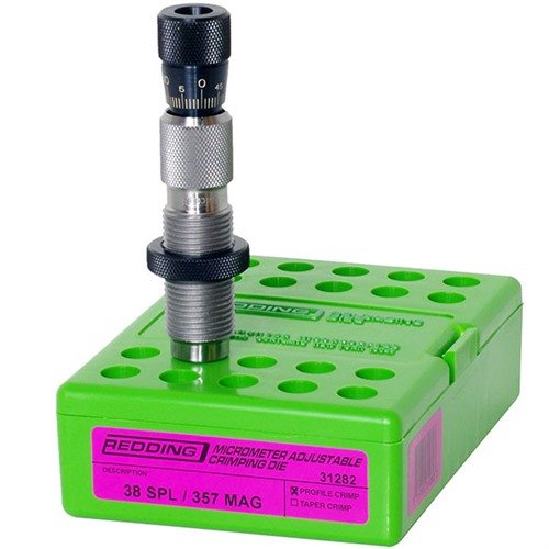 I dies di crimpatura Redding regolabili offrono regolazioni precise e rapide, ideali per presse di ricarica progressive grazie al loro design a micrometro.
