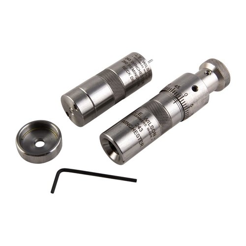 Il kit Bushing Neck Die di L.E. Wilson offre un die di ridimensionamento neck bushing e un die di seating in acciaio inossidabile, per un controllo preciso della tensione.
