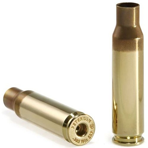 .308 Winchester Brass di Peterson offre un'alta precisione e coerenza, disponibile con primer pocket grande o piccolo per migliori prestazioni e velocità.