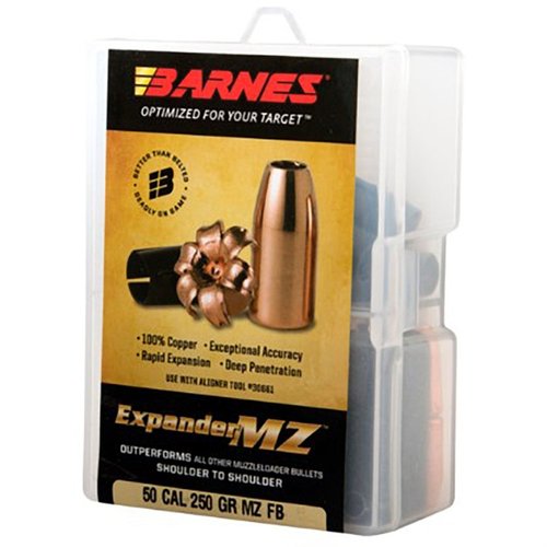 Le pallottole BARNES EXPANDER MZ in rame puro offrono precisione eccezionale, espansione doppia, ritenzione del peso e prestazioni letali a qualsiasi velocità.