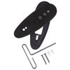 Regolatore passante per calciolo in alluminio nero