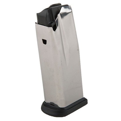 Il caricatore XD Compact .45 ACP da 10 colpi è realizzato in acciaio inossidabile lucido, garantendo alimentazione fluida e affidabile per la tua pistola Springfield XD.