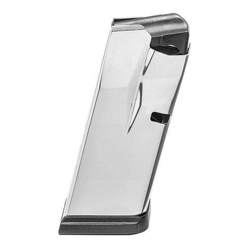 Le riviste HELLCAT 9MM di Springfield Armory offrono una capacità di 10 colpi con un corpo in acciaio inox; una con estensione per il mignolo per un comfort maggiore.