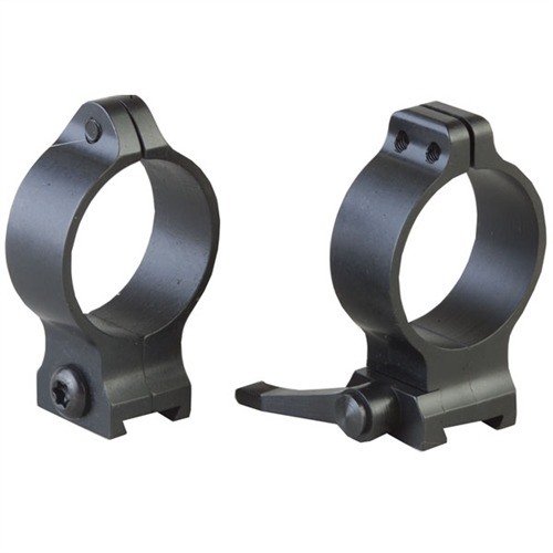 Anelli per ottiche Talley con leve in acciaio QD per un'installazione rapida e semplice, disponibili in diverse altezze per tubi da 30mm.