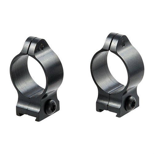 Anelli di montaggio Talley in acciaio, finitura satinata blu, con viti Torx® a testa bassa per un montaggio sicuro e permanente. Disponibili in coppia.