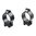 Anelli per ottica 1" bassi (0,35") per coda di rondine 11 mm, neri