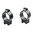 Anelli per ottica 1" bassi (0,35") per coda di rondine 11 mm, neri