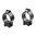 Anelli 1" BASSI (0,35") per rotaia 11 mm CZ, neri