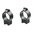 Anelli 1" BASSI (0,35") per rotaia 11 mm CZ, neri