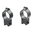 Anelli 1" alti (0,60") per coda di rondine 11 mm, neri