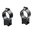 Anelli per cannocchiale 1" alti (0,60") per 11MM CZ, neri